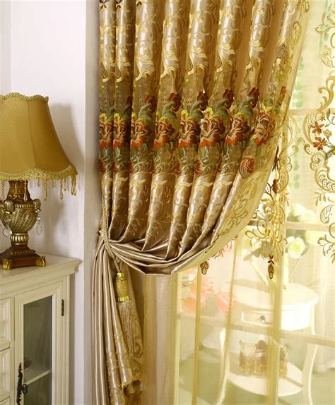 Europe Special Clearance Luxury Bedroom Blackout Window Curtains Cloth Embroidered Tulle curtain ...