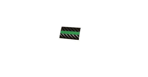 Carbon Fiber Thin Green Line Flag License Plate Stickers Decals