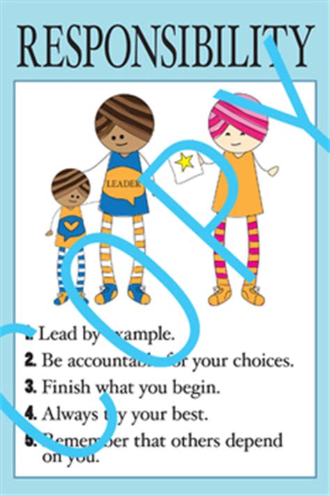 Character Education - RESPONSIBILITY Poster by Art is My Jam | TPT