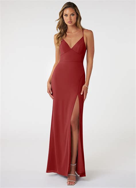 Rust Azazie Becca Bridesmaid Dresses | Azazie