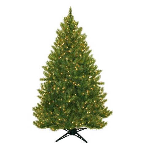 General Foam Plastics 6.5' Evergreen Fir Artificial Christmas Tree with 450 Clear Lights ...