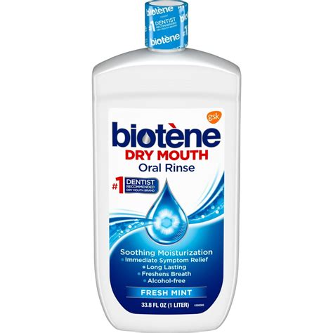 Biotene Fresh Mint Moisturizing Oral Rinse Mouthwash, Alcohol-Free, for ...