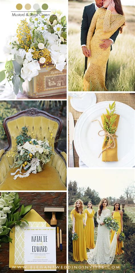 Trendy Wedding Color Ideas for Fall & Winter: Mustard Yellow - Elegantweddinginvites.com Blog