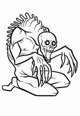 Scary Monster Coloring Pages Printable sketch template