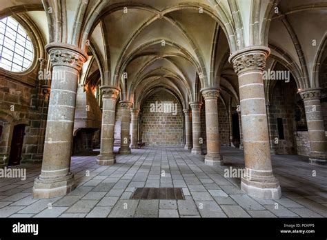 Mont saint michel abbey interior hi-res stock photography and images ...