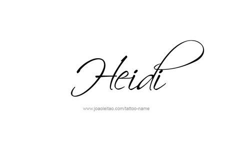 Heidi Name Tattoo Designs