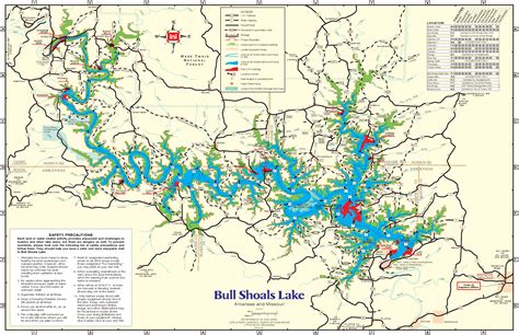 Upper Bull Shoals Lake Map