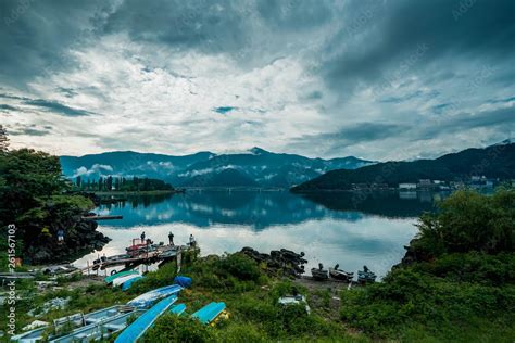 Lake Kawaguchi and Mount Fuji Stock Photo | Adobe Stock