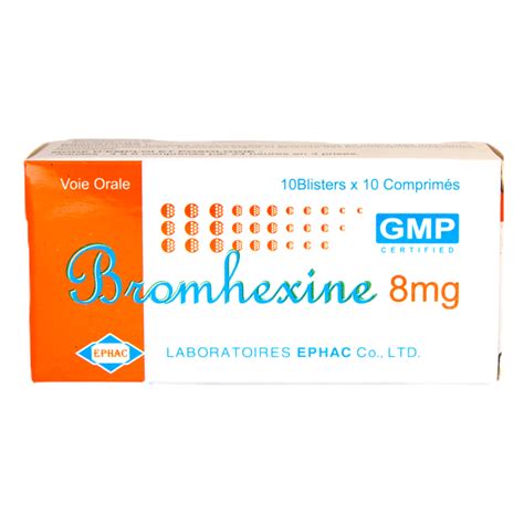 Bromhexine 8mg EPHAC (10Blisters/box) – TOVPET.COM