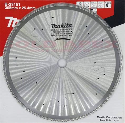 Makita B-23151 TCT Circular Saw Blade for Stainless 12"x100T (for LC1230), Commercial ...