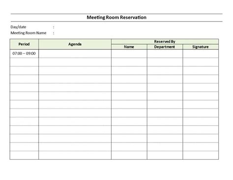 Meeting Room Reservation sheet - Download this Meeting Room Reservation ...