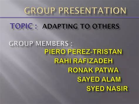 PPT - Group presentation PowerPoint Presentation, free download - ID:2236698