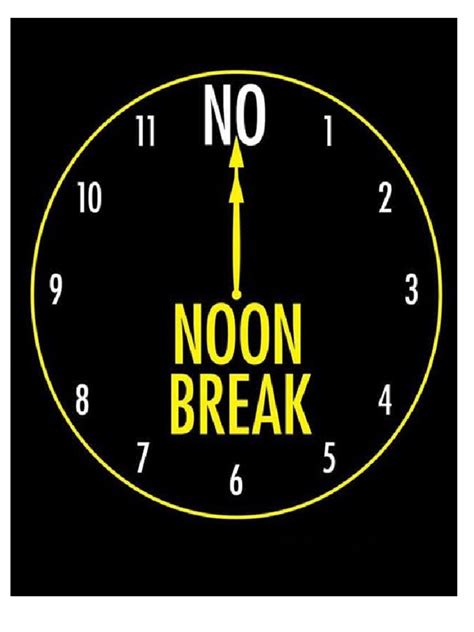 No Noon Break | PDF