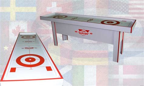 The Original 10ft. Red Trim | Cool Curling Game Tables