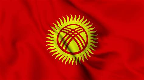 Kyrgyzstan Waving Flag Realistic Animation Video 32308795 Stock Video ...