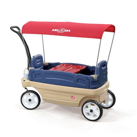 Step2 Whisper Ride Touring Wagon Plastic Canopy Wagon for Kids ...