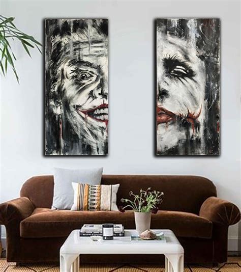 Heath Ledger Joker Oil Painting Batman Comics Art - Etsy