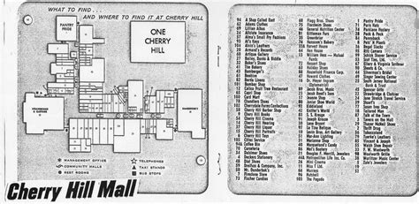 Cherry Hill Mall Map From Brochure | Cherry hill mall, Cherry hill, Cherry