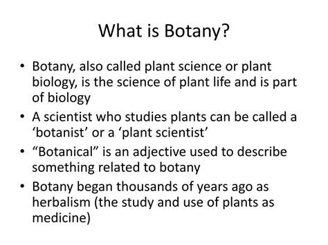 PPT - Botany PowerPoint Presentation, free download - ID:6015945