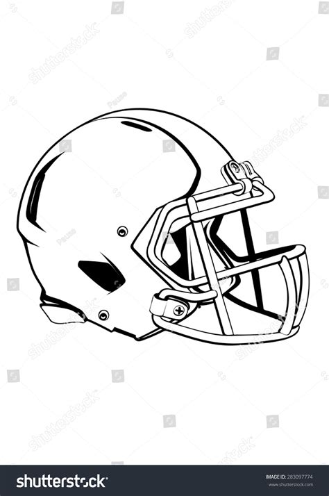 Helmets Football Team Helmet Outline Stock Vector (Royalty Free ...