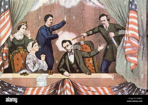 The assassination of President Abraham Lincoln, 1865 Stock Photo - Alamy