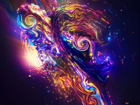 Vibrant abstract waves 4K wallpaper download