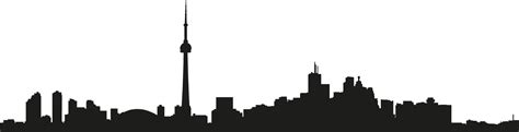 Download Toronto Skyline Silhouette Transparent - Toronto Skyline Black ...