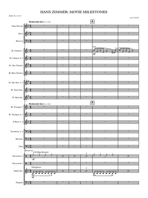 Hans Zimmer Movie Milestones - Score and Parts_(1) 2 | PDF