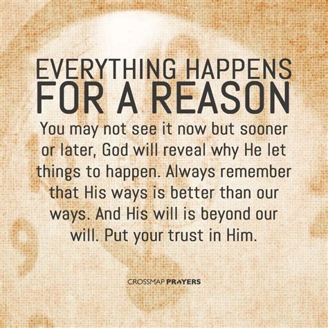 Everything Happens For A Reason – CLife Prayer | Reason quotes, Everything happens for a reason ...