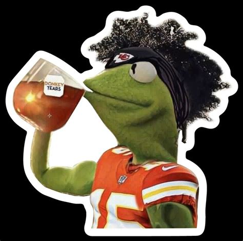 Pat Mahomes Kansas City Chiefs STICKER - NFL Kermit Frog Football ...