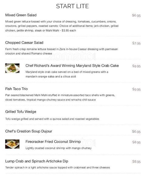 Zara Jazz Cafe Menu, Menu for Zara Jazz Cafe, West Palm Beach, Miami - Urbanspoon/Zomato