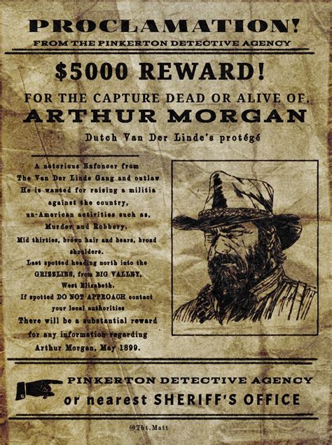 Blackwater Ledger — Arthur Morgan's Wanted Poster