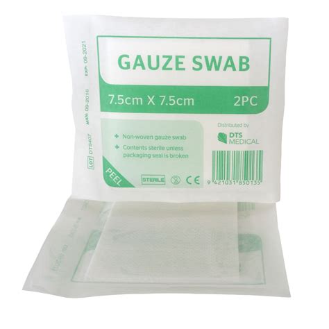 MG001 Gauze Swabs 7.5cm x 7.5cm, 2PC - Safety Equipment NZ, Tauranga ...