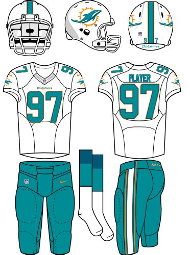 Miami Dolphins Road Uniform - National Football League (NFL) - Chris ...