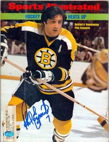 Phil Esposito autographed Sports Illustrated Magazine (Boston Bruins)