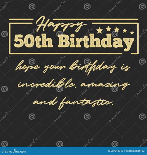 Golden Happy 50th Birthday Wishes Stock Image - Illustration of fiftieth, century: 227012345