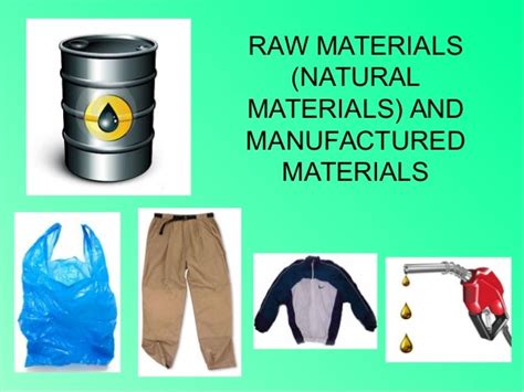 Raw and manufactured materials 5º