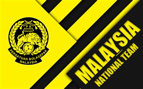 Download wallpapers Malaysia football national team, 4k, emblem, Asia ...