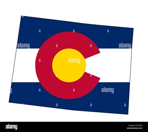 Colorado State outline Map and Flag Stock Photo - Alamy