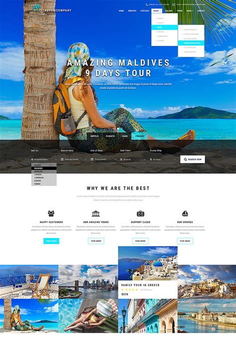 Travel Booking Website Template #65686