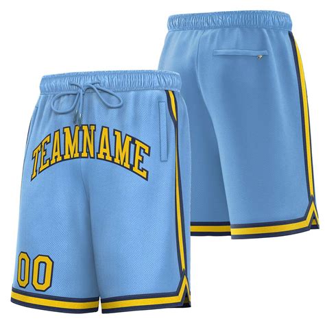 Custom Powder Blue Gold-Black Sport Basketball Shorts – KXKSHOP