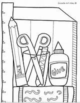 Online coloring Pages Coloring Page Stationery School Supplies  sketch template