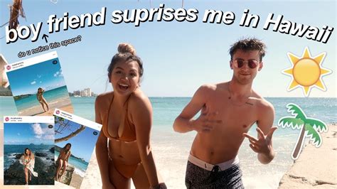 travelling to hawaii alone (boy friend surprises me)| maiphammy - YouTube