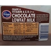 Kroger Chocolate Milk, Lowfat: Calories, Nutrition Analysis & More | Fooducate
