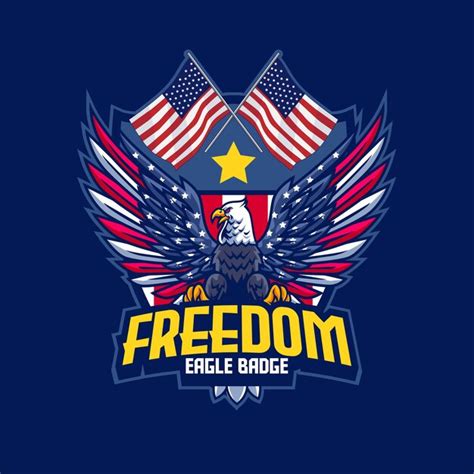 Premium Vector | Vector illustration of american flag painted bald eagle with premium quality stock