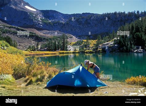 Camping at Laurel Lake in the high Sierra, Inyo National Forest Stock Photo: 24837462 - Alamy