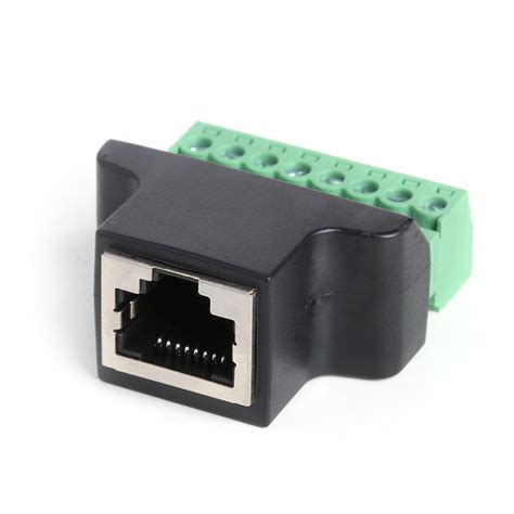 Adaptador de cable Ethernet RJ45 hembra a terminal de tornillo conector ...