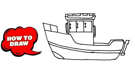 How to Draw a Boat easy | Boat Drawing | Fishing Boat Drawing - YouTube