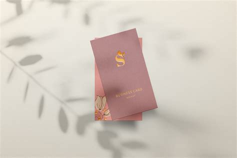 Free Vertical Business Card Mockup on Behance