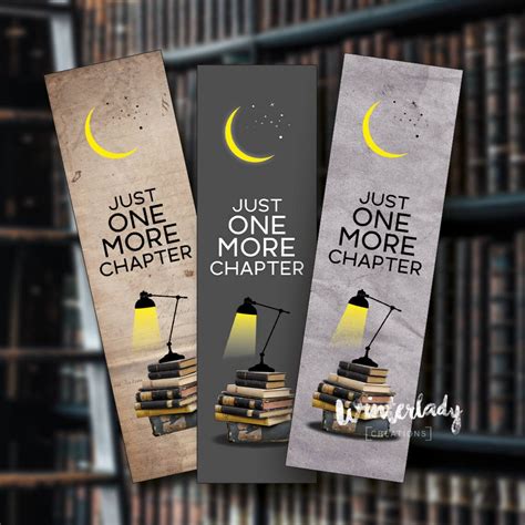 Just One More Chapter Bookmarks Quote Printable | Etsy